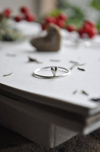 Simple Heart Ring -Above the line-