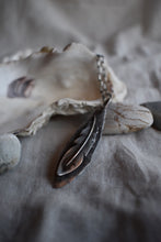 Load image into Gallery viewer, silver feather pendant
